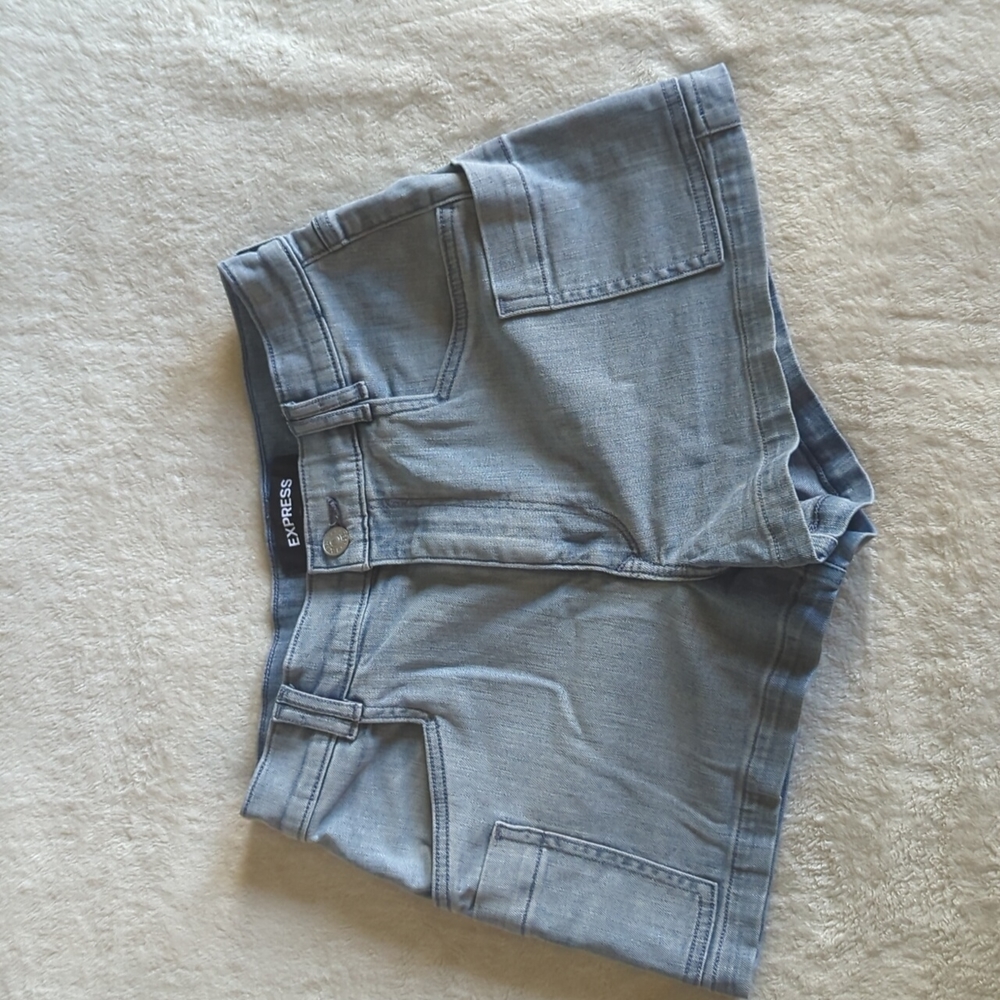 Express Light Blue High Waist Women’s Shorts